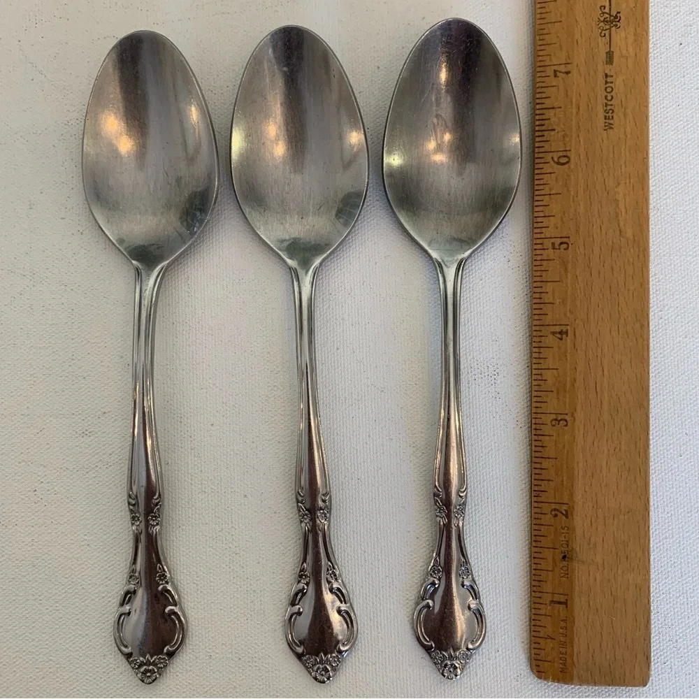 3 Estia CASCADE Stainless Glossy Korea Serving Spoons 7.5